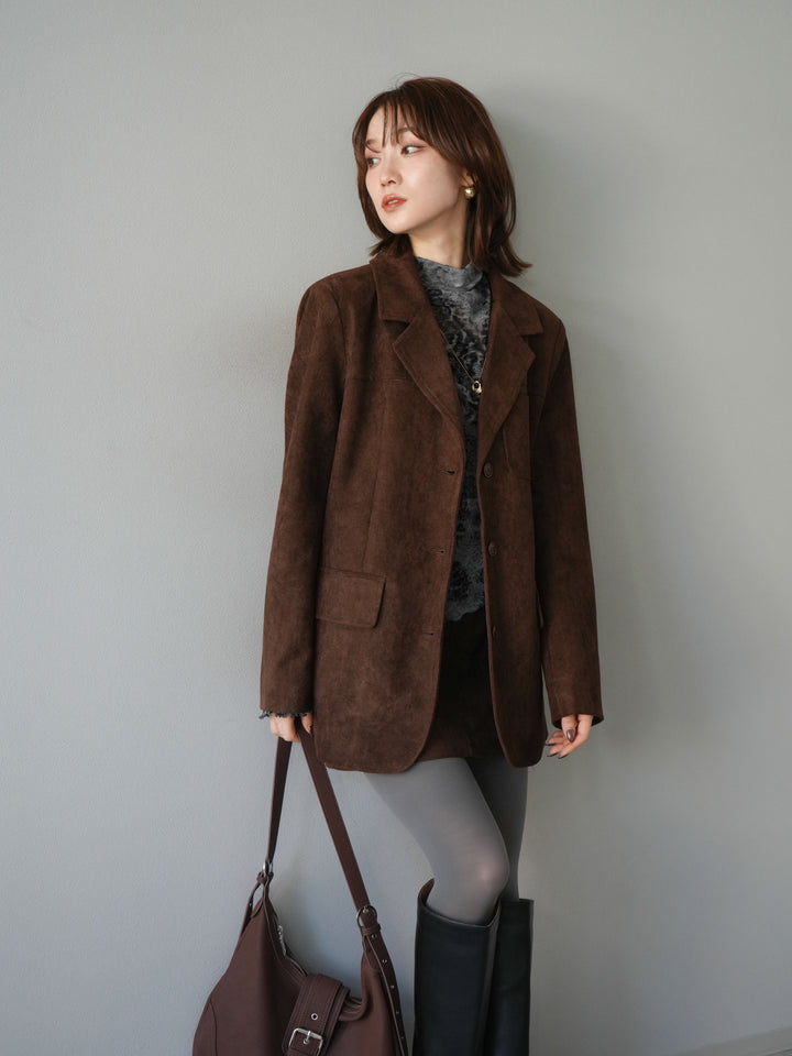 [SET]スエードジャケット＆ミニスカートSET UP(2set)