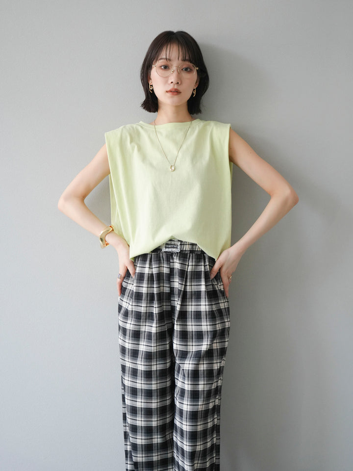 【預購】肩部褶皺法式袖套頭衫/綠色