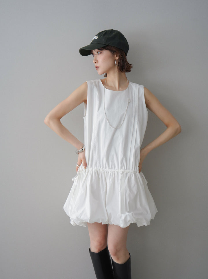 [予約]ノースリバルーンミニワンピース/white