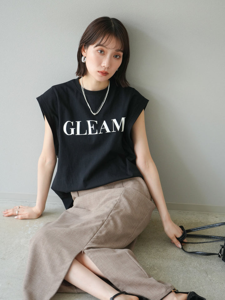 [預訂] 後標logo印花美國棉質T卹/黑色