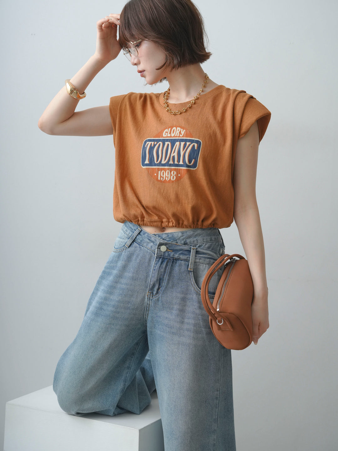 [SET]ヴィンテージロゴドロストTEE+選べるアクセセット(2set)