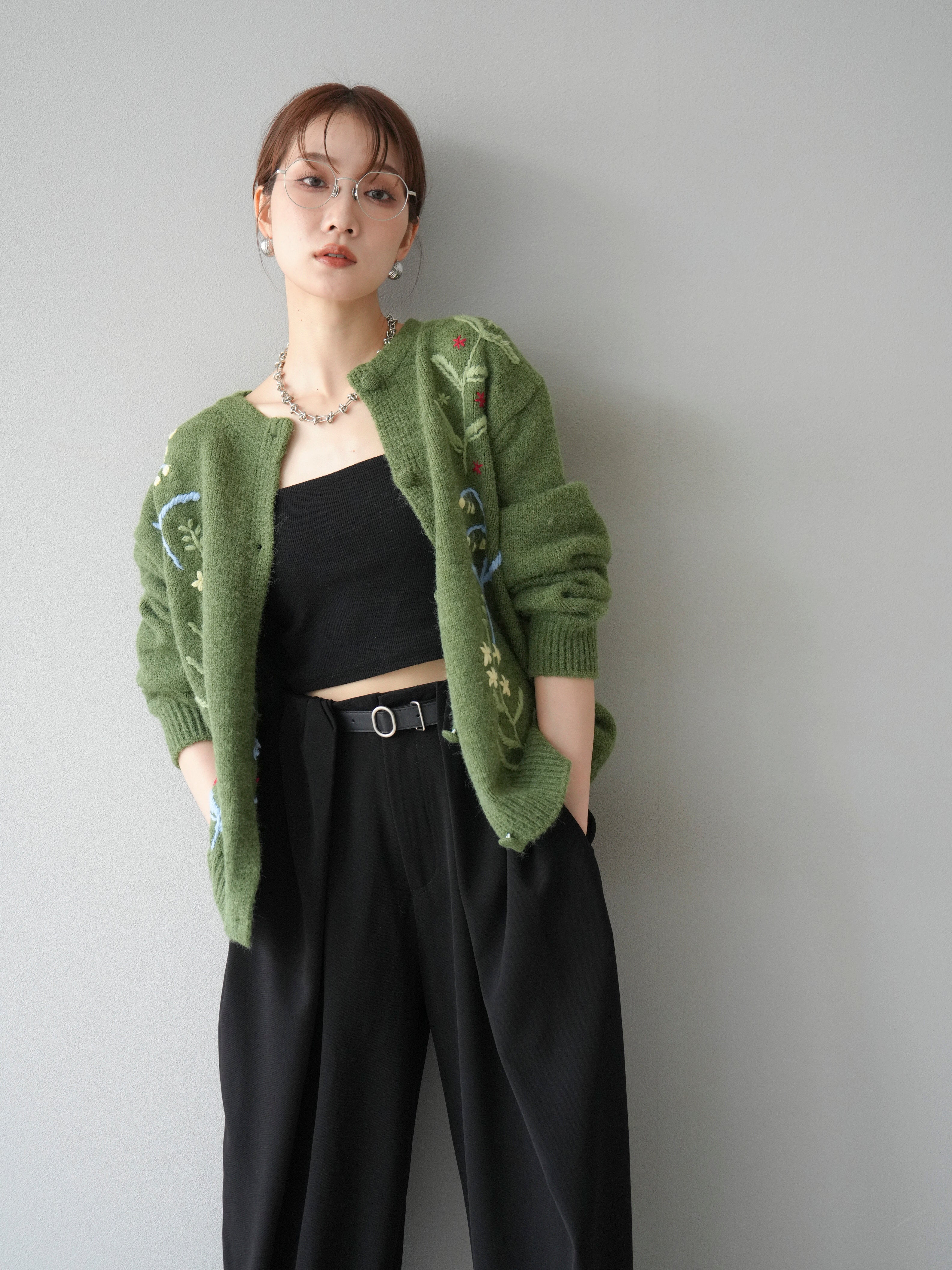 【極美品】シアーズ モヘアニットカーディガン グリーン　ヴィンテージ 極美品】シアーズ モヘアニットカーディガン グリーン