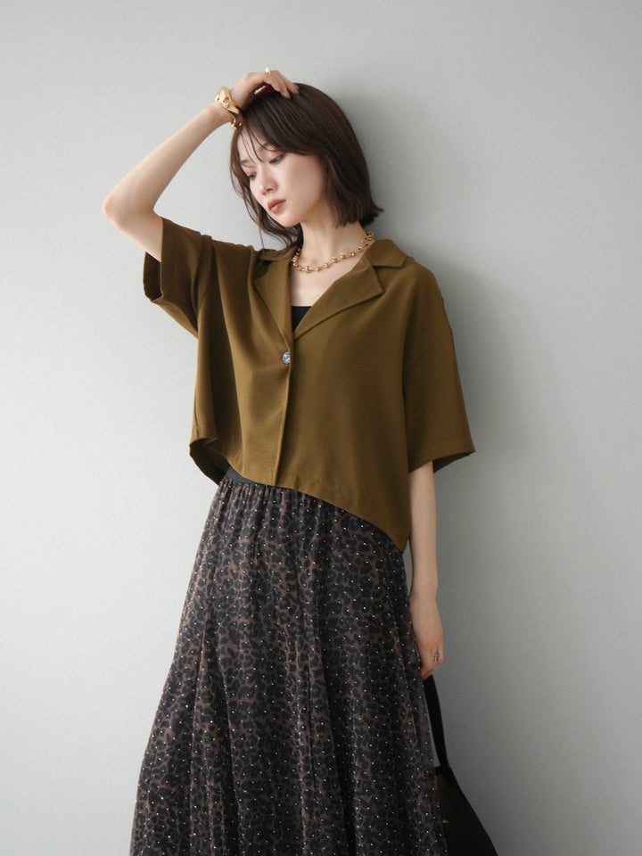 [予約]ハーフショートジャケット/ブラウン