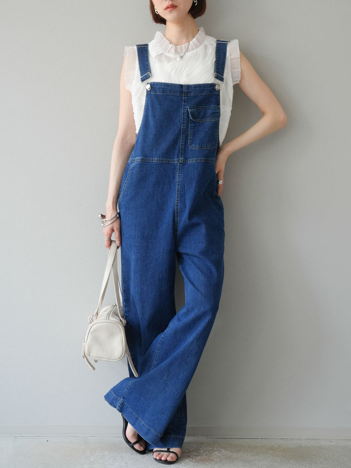 【預購】薄紗提花無袖上衣/米白