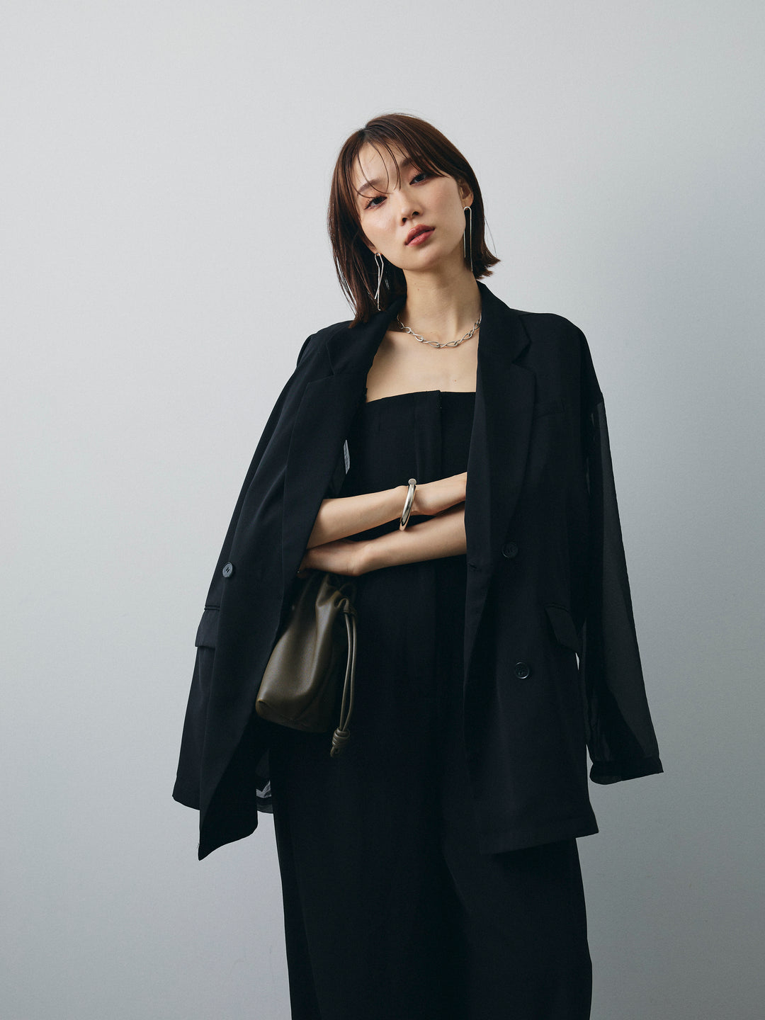 [予約]ベアキャミロンパース/ブラック