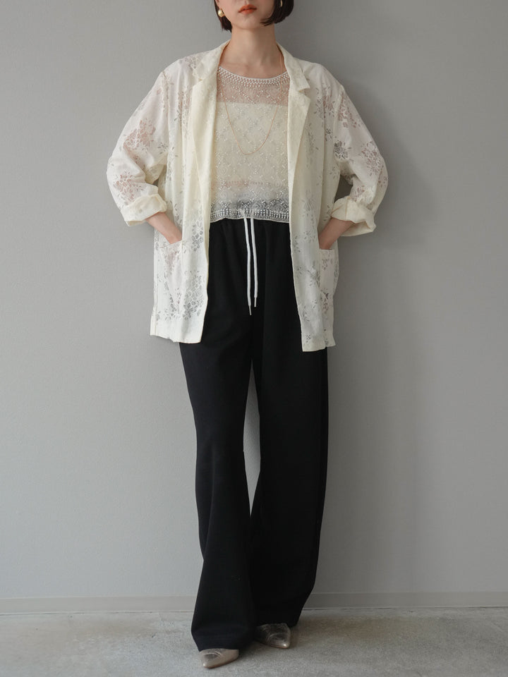 [予約]レーステーラードジャケット/アイボリー