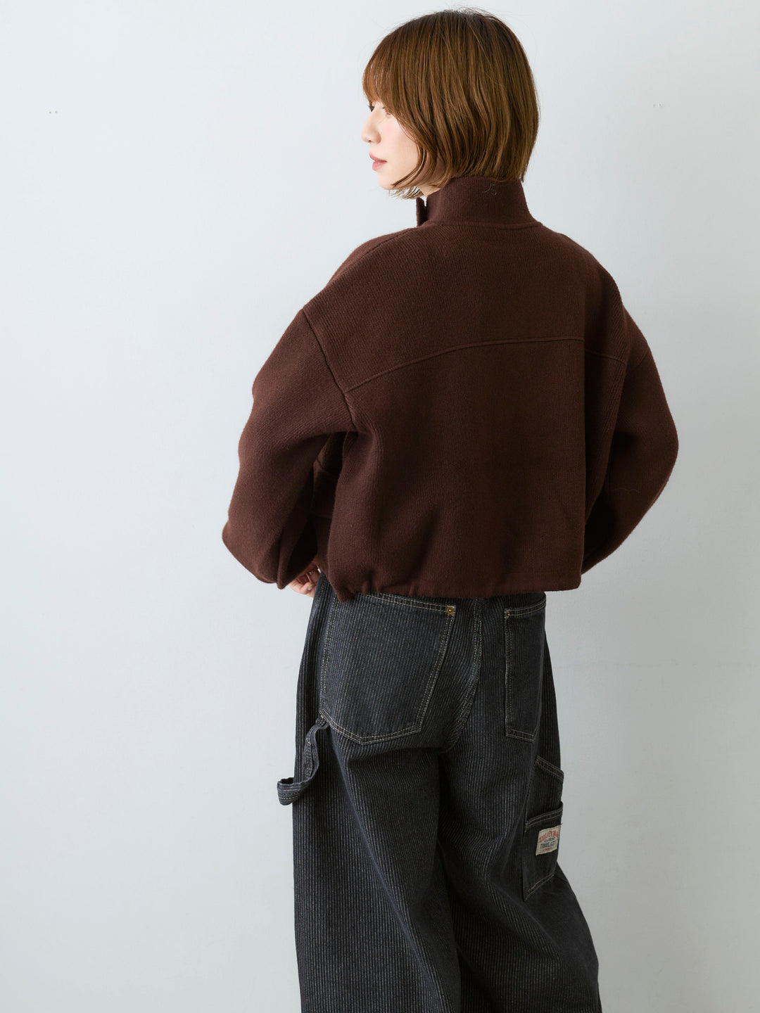 [SET]ゴールドボタンニットショートジャケット+選べるアクセセット(2set)