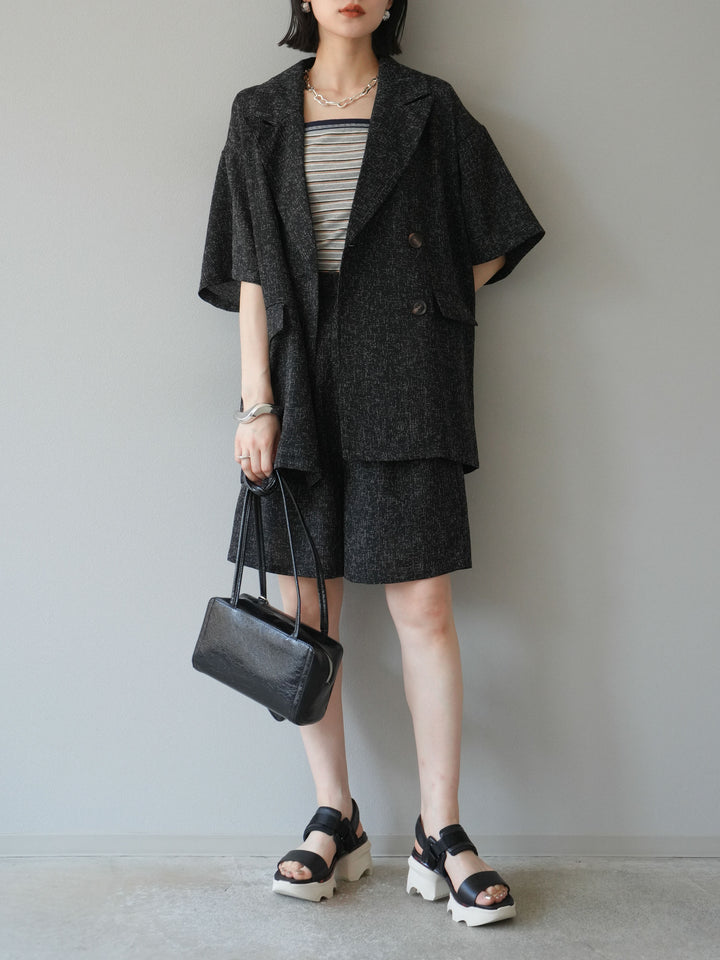 [SET]サマーツイードハーフジャケット+サマーツイードハーフパンツ(2set)