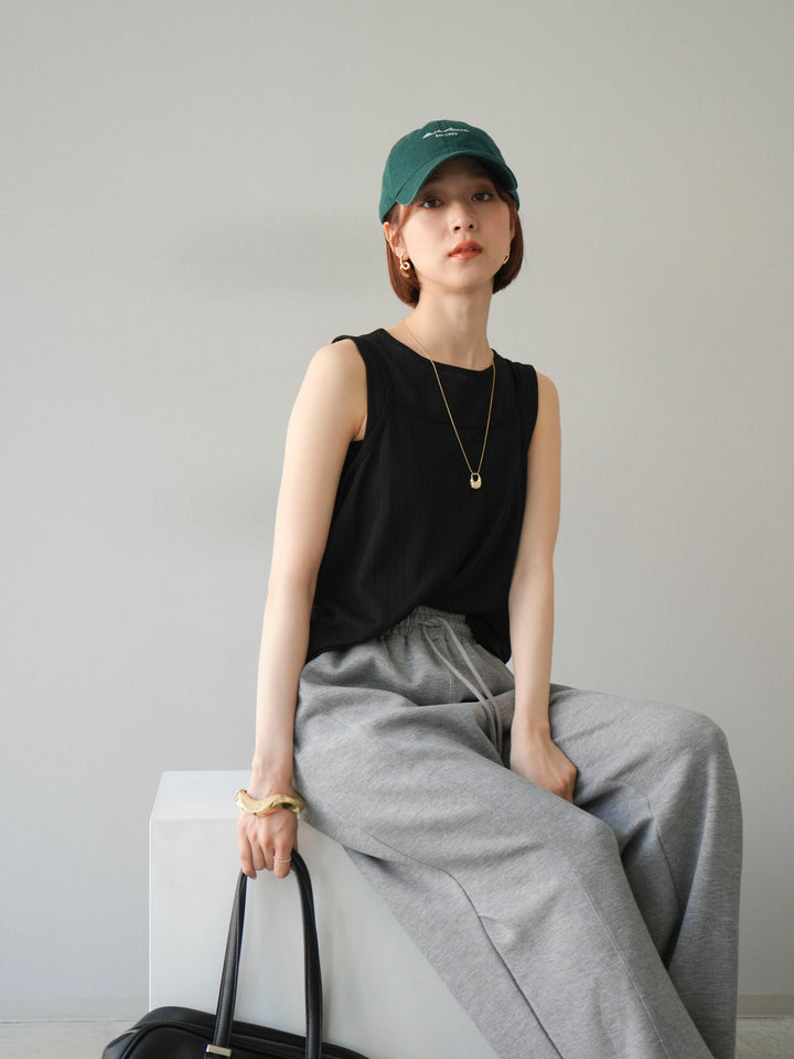 [予約]アイスタッチ2WAYデザインキャミタンク/ブラック