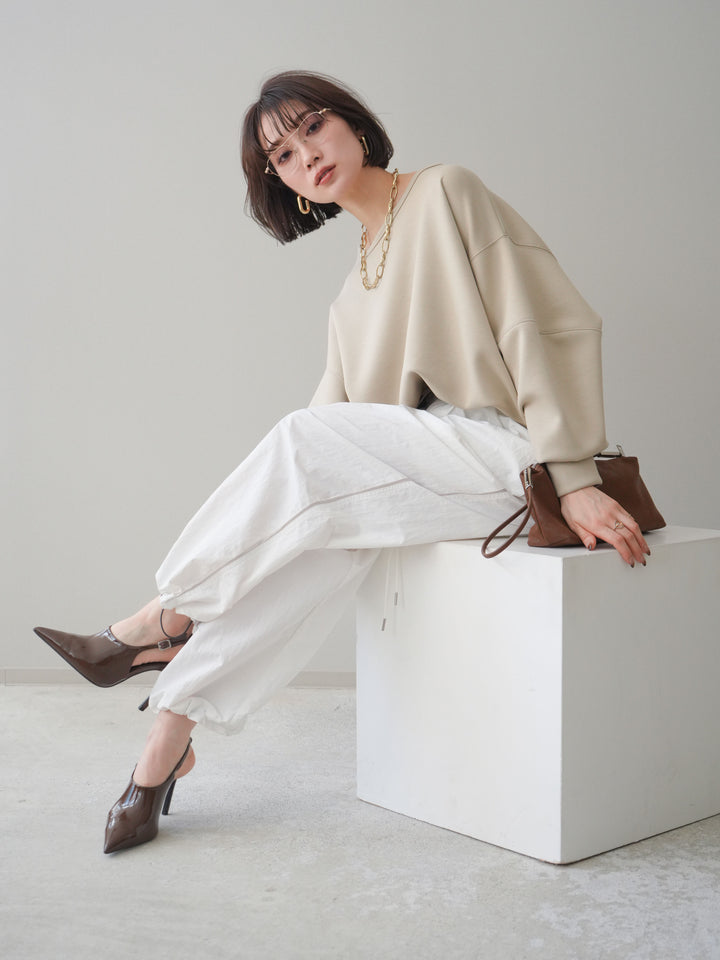[予約]ライトポンチコクーンプルオーバー/beige