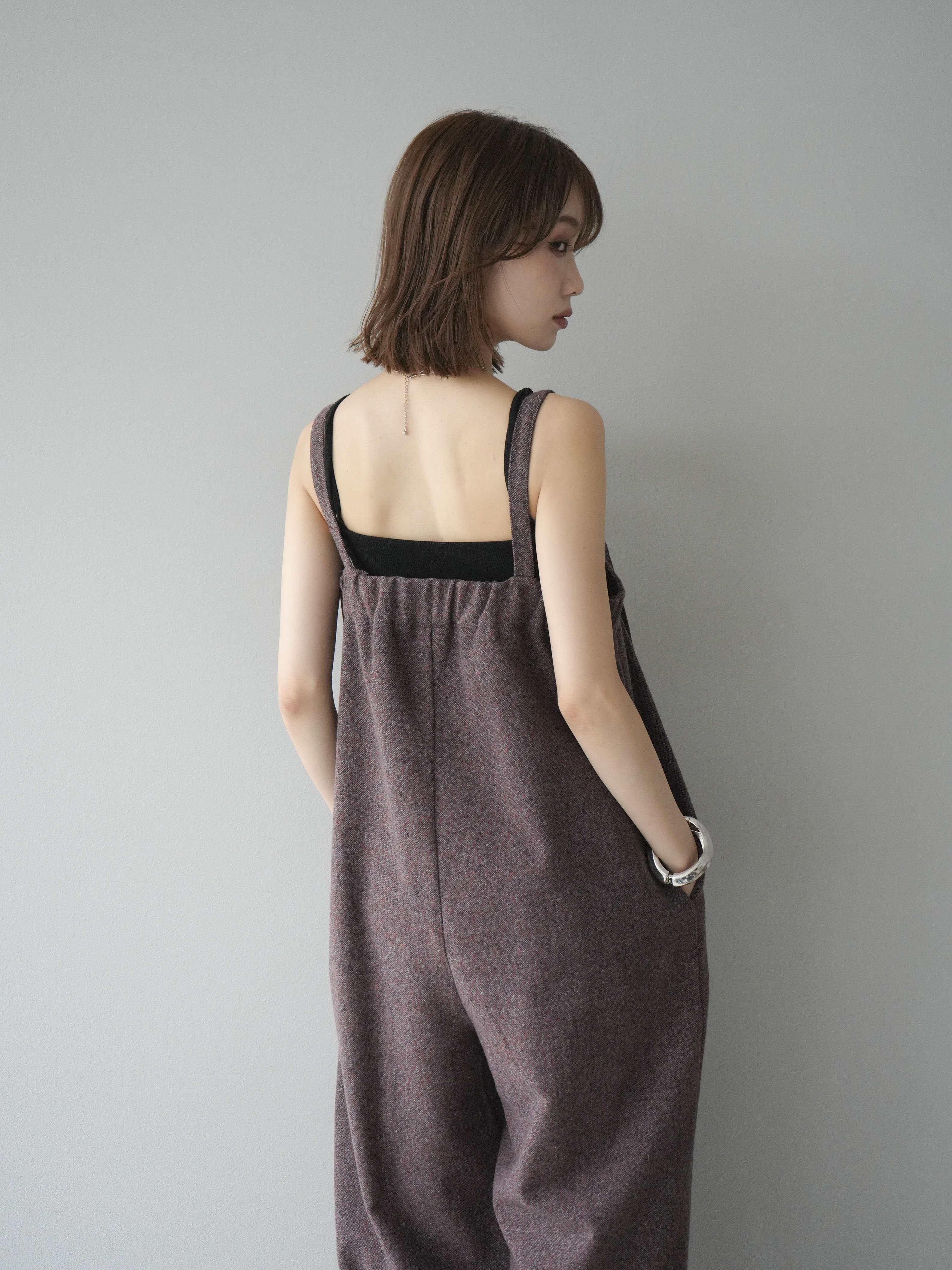 予約]ツイードベアサロペット/オレンジ – Lumier