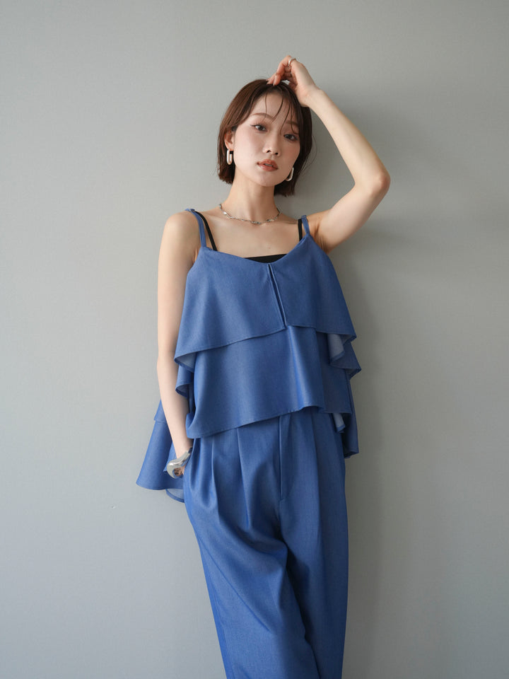 [予約]ティアードキャミソール/blue