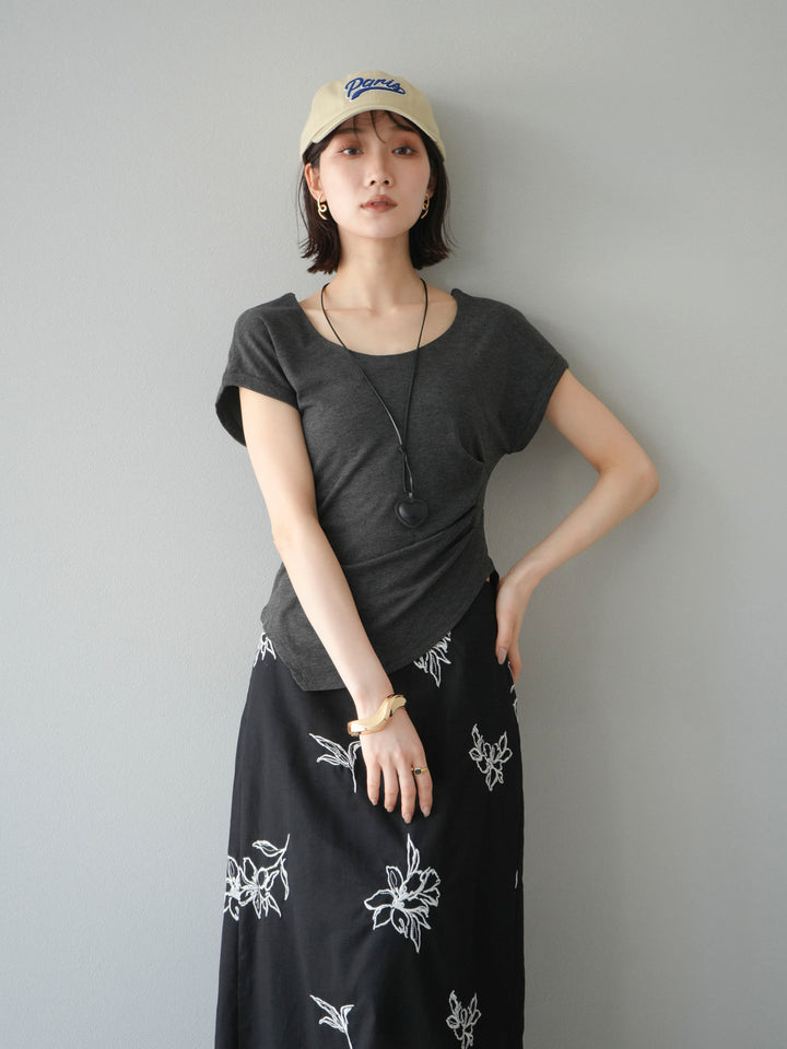 [予約]Parisロゴ刺繍CAP/ベージュ