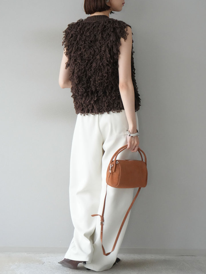 [予約]ハンドステッチ風スウェットパンツ/アイボリー