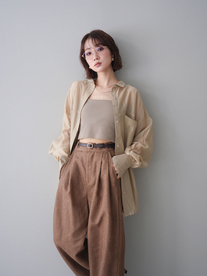 [予約]シアーオーバーシャツ/beige