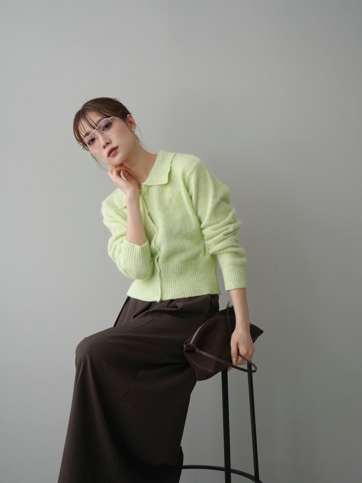 [SET]モヘア衿付きボタンプルオーバー+選べるアクセセット(2set)