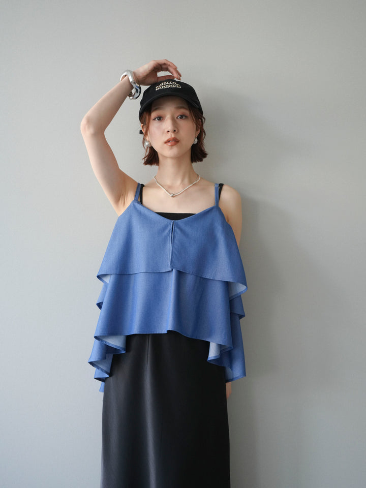 [予約]ティアードキャミソール/blue