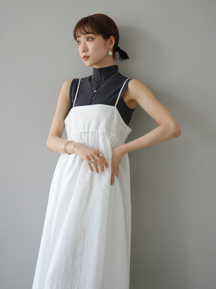 [Pre-order] Sheer Washer Volume Cami Dress/Off