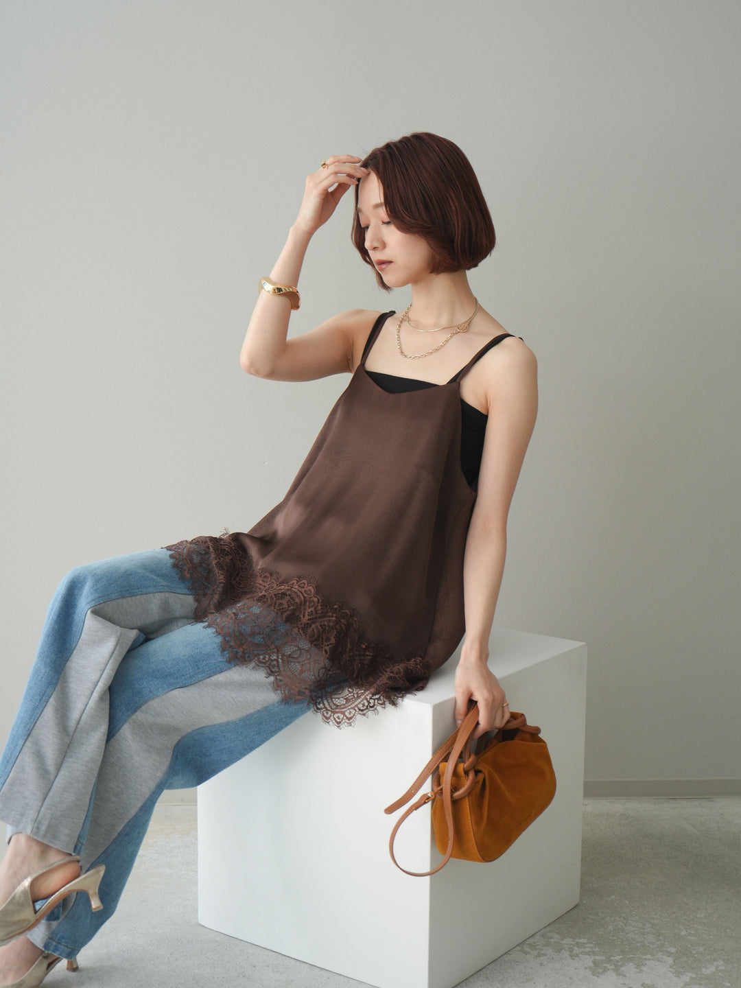 [SET]レーストリムキャミソール+レーストリムキャミソール(2set)