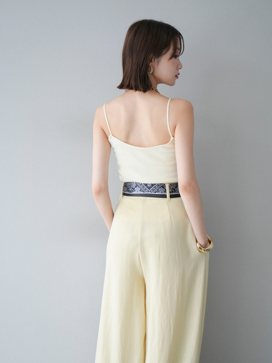 [予約]レーヨンニットキャミソール/アイボリー