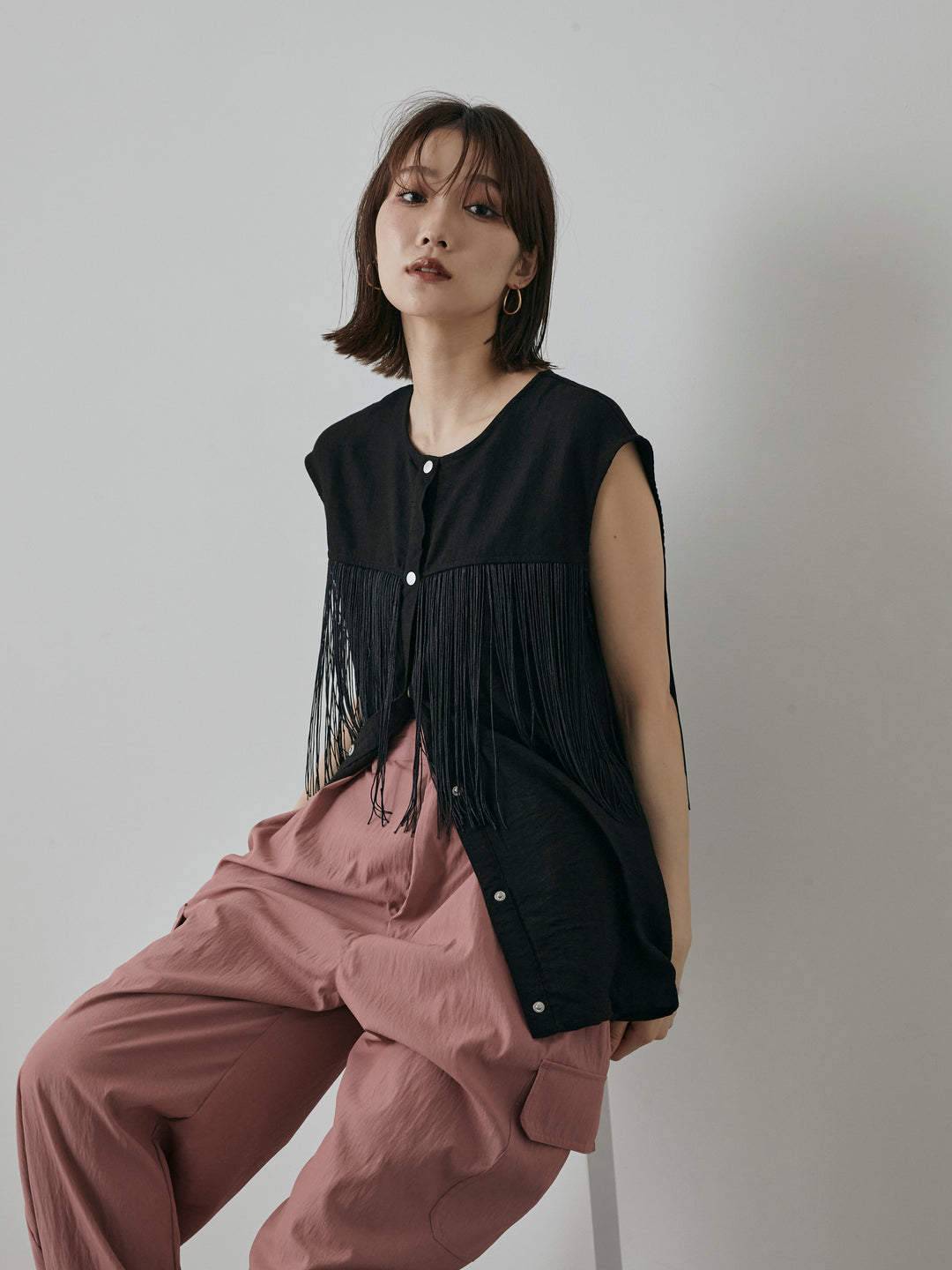 [予約]ミリタリーカーゴパンツ/ピンク