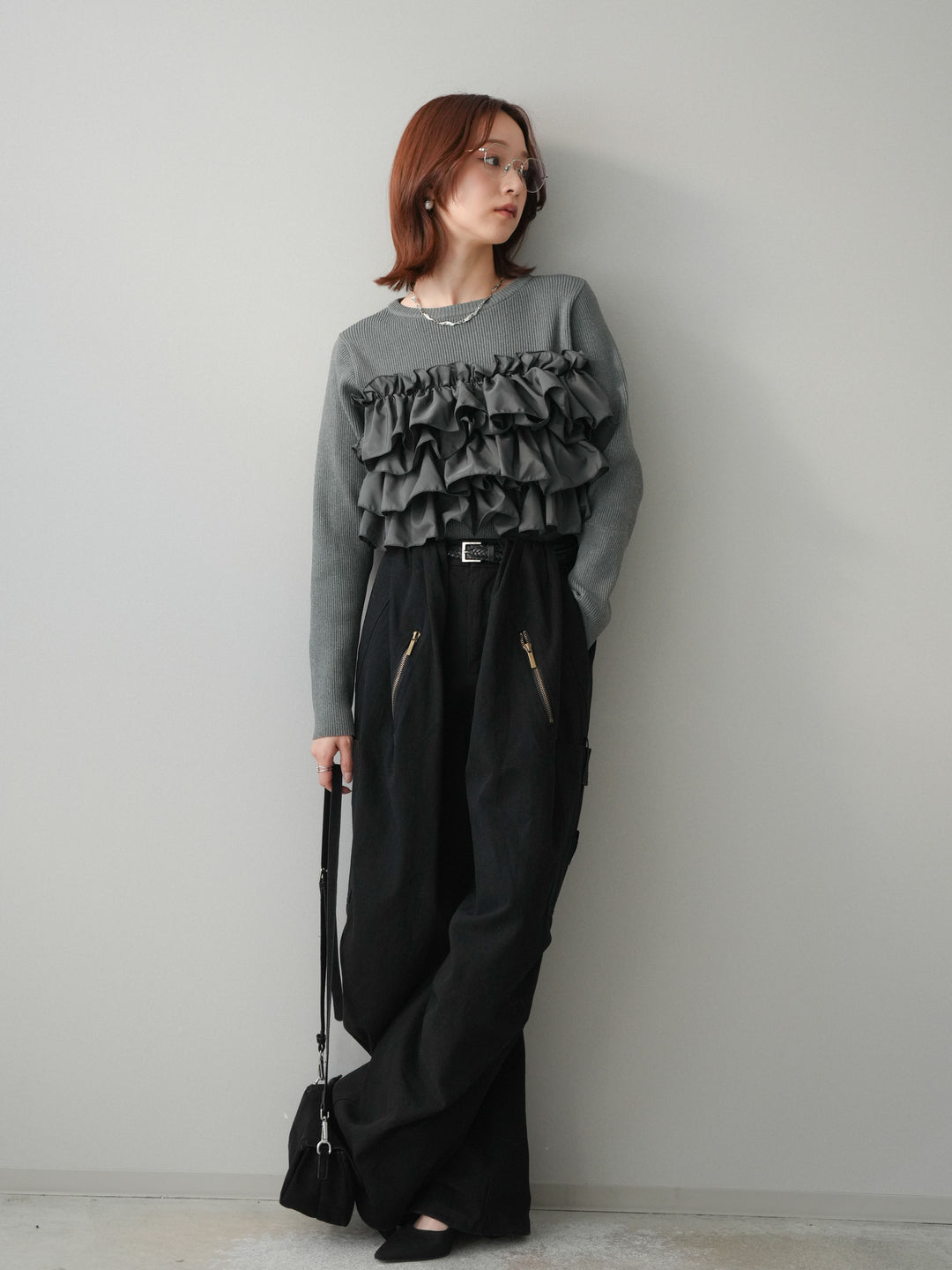 [予約]コットンタックループパンツ/black