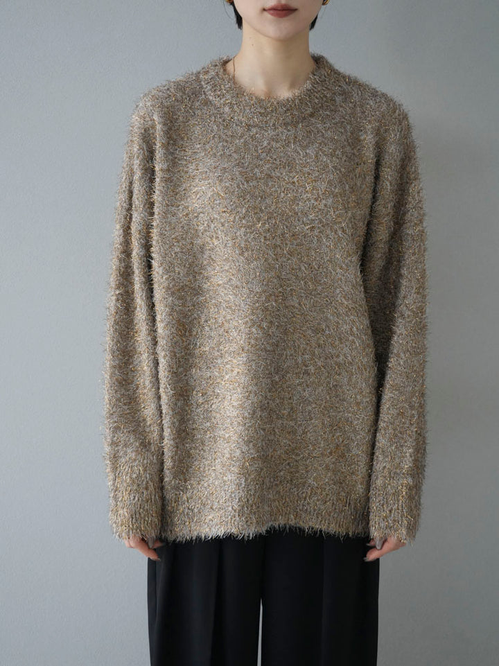 [Pre-order] Glitter knit pullover/gold