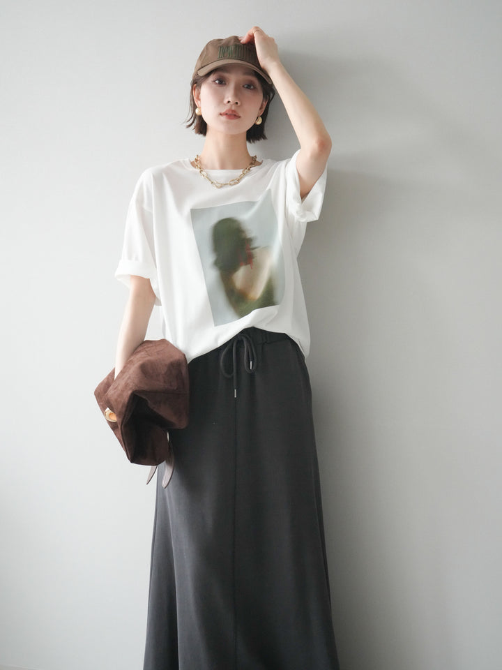 [SET]ブラーアートフォトTシャツ+選べるアクセセット(2set)