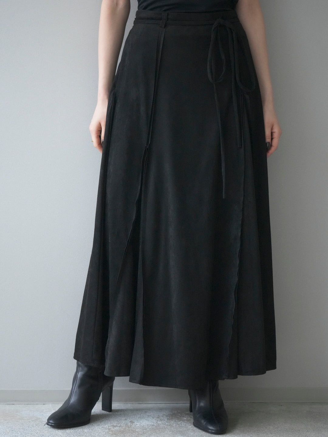 [予約]スエードマーメイドスカート/black