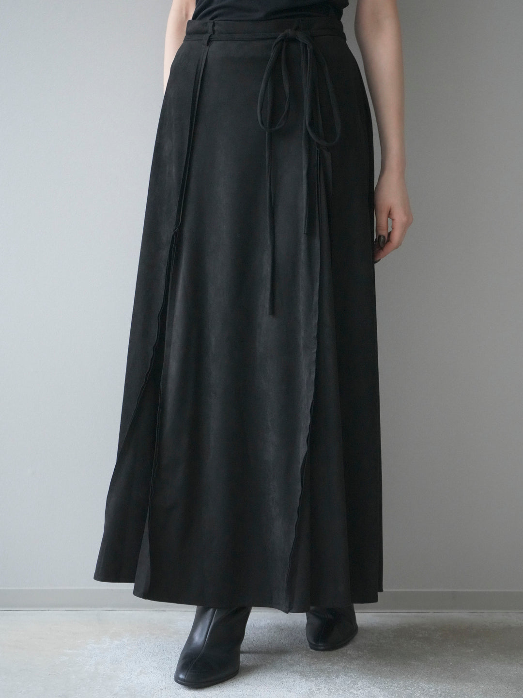 [予約]スエードマーメイドスカート/black