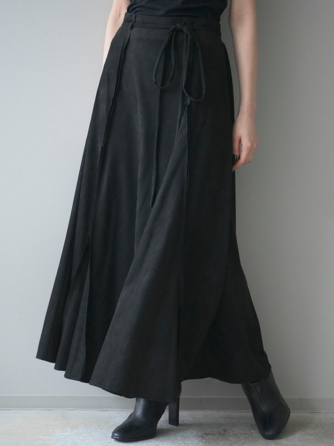 [予約]スエードマーメイドスカート/black