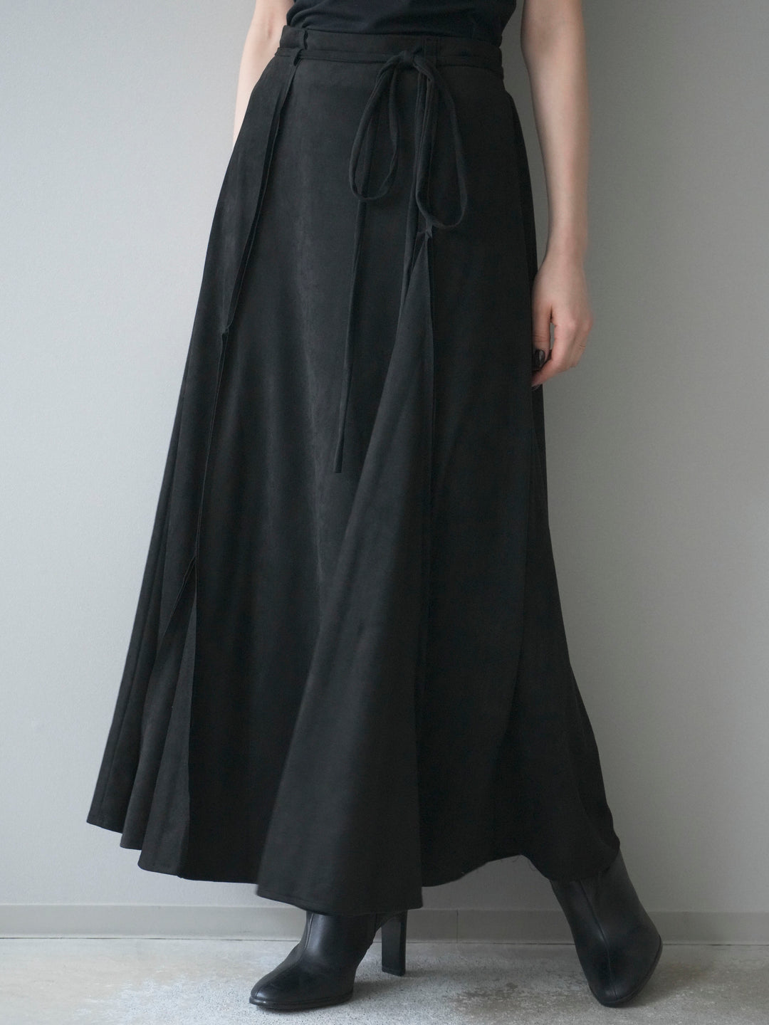 [予約]スエードマーメイドスカート/black