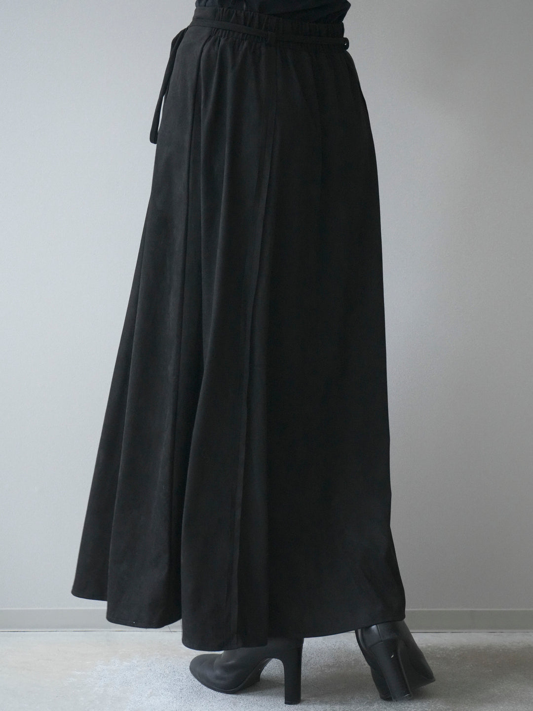[予約]スエードマーメイドスカート/black