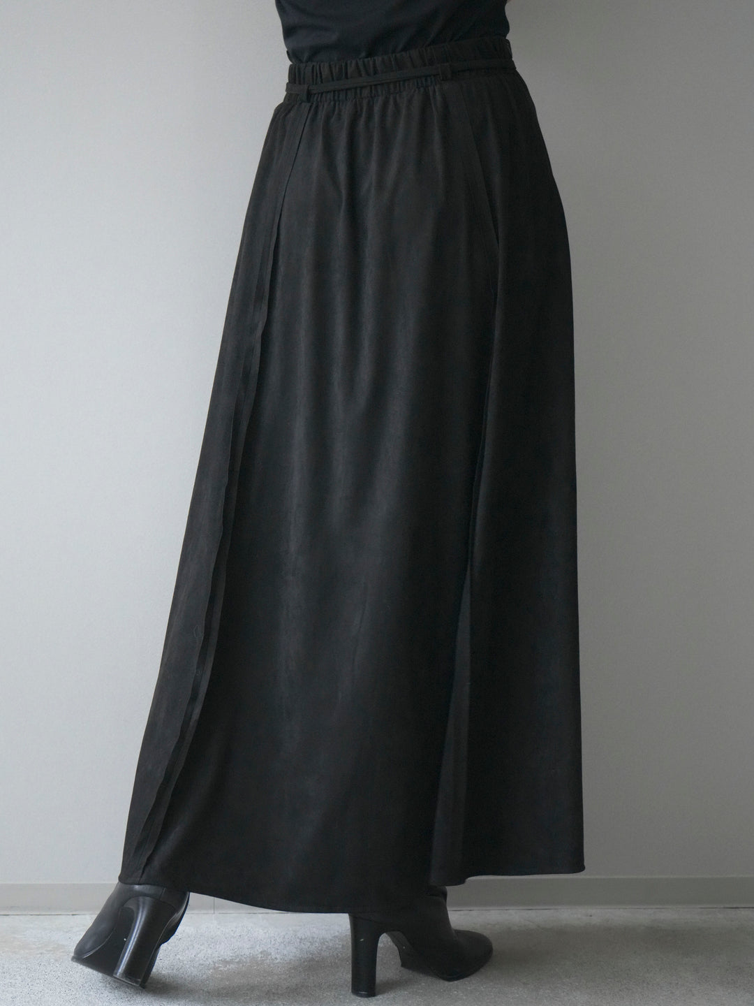 [予約]スエードマーメイドスカート/black