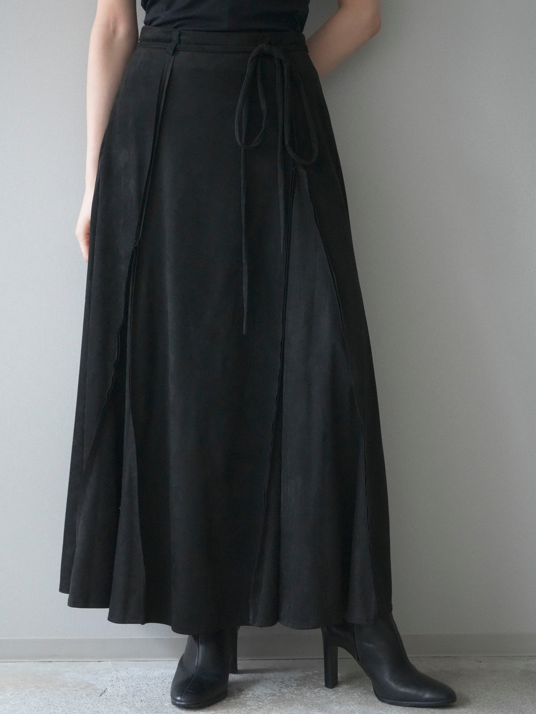 [予約]スエードマーメイドスカート/black
