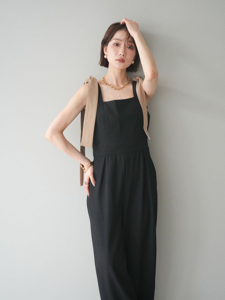 [SET]ショルダーリボンサロペット+選べるアクセセット(2set)