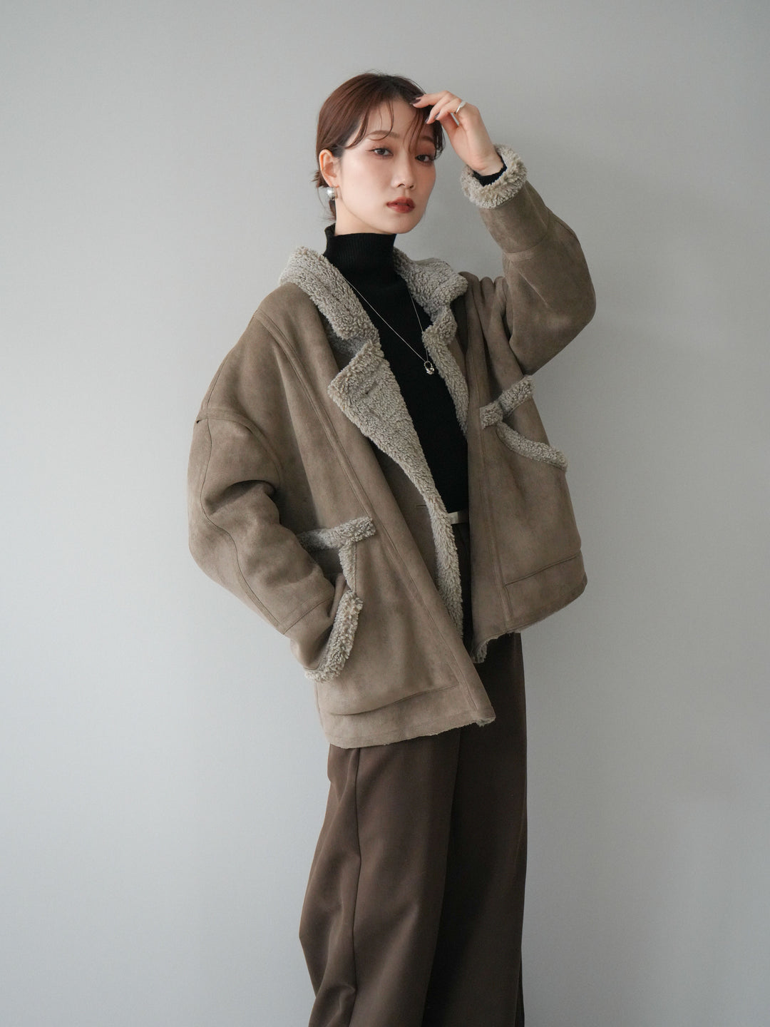 [予約]ムートンボアジャケット/khaki
