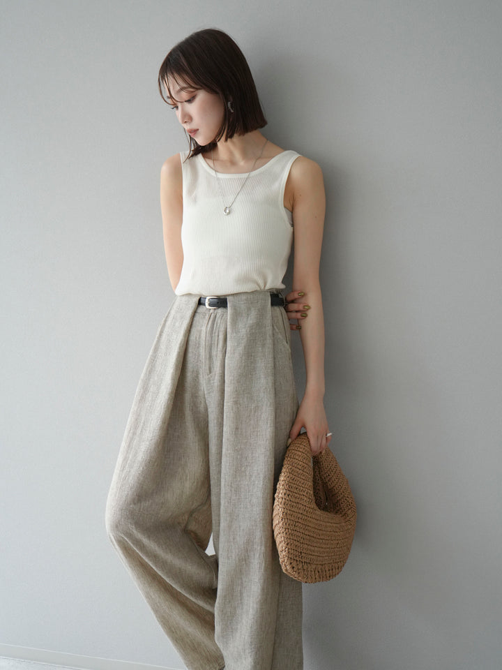 [予約]レーヨンニットタンクトップ/ホワイト