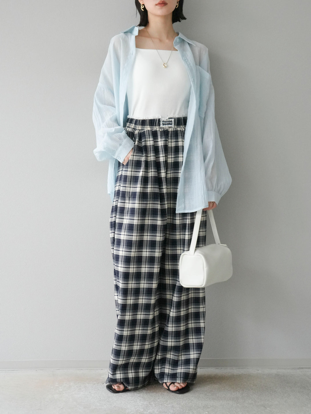 [予約]ドライタッチシアーオーバーシャツ/ブルー