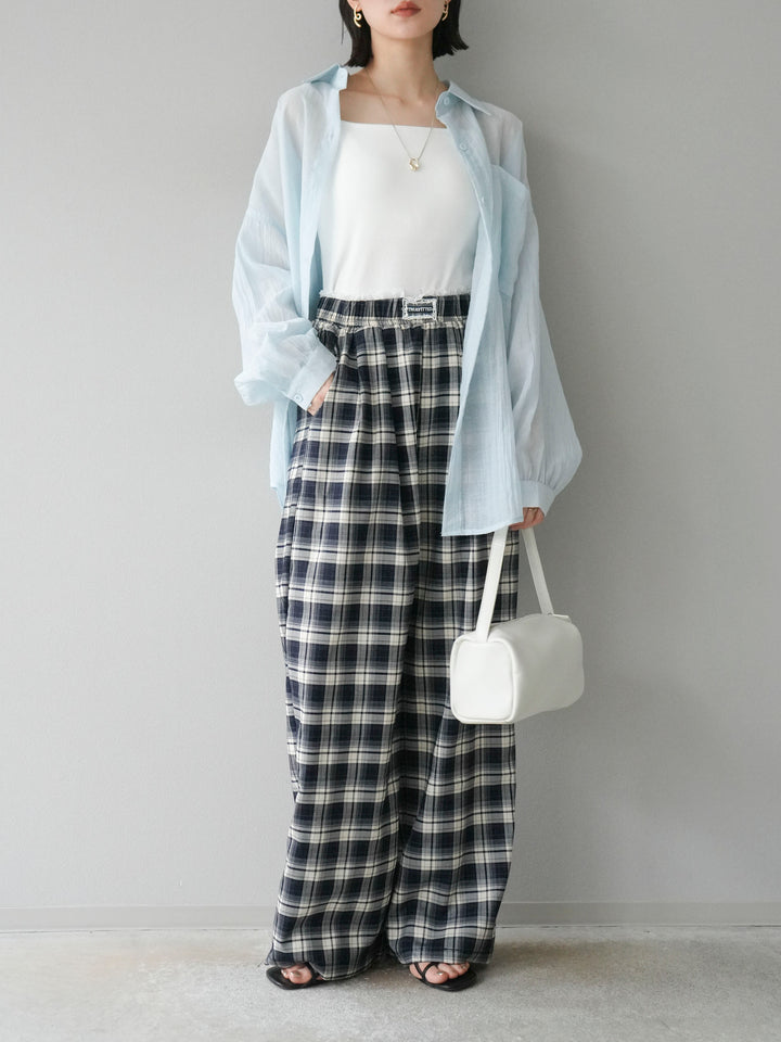 [予約]ドライタッチシアーオーバーシャツ/ブルー