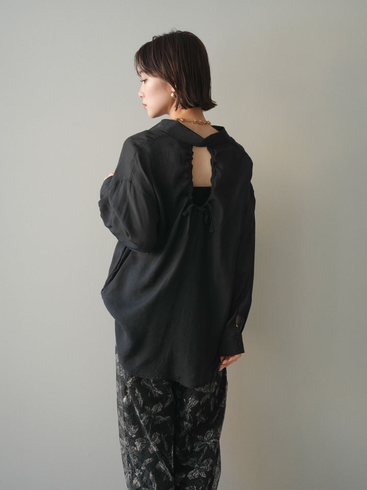 [予約]バックデザインシアーシャツ/black