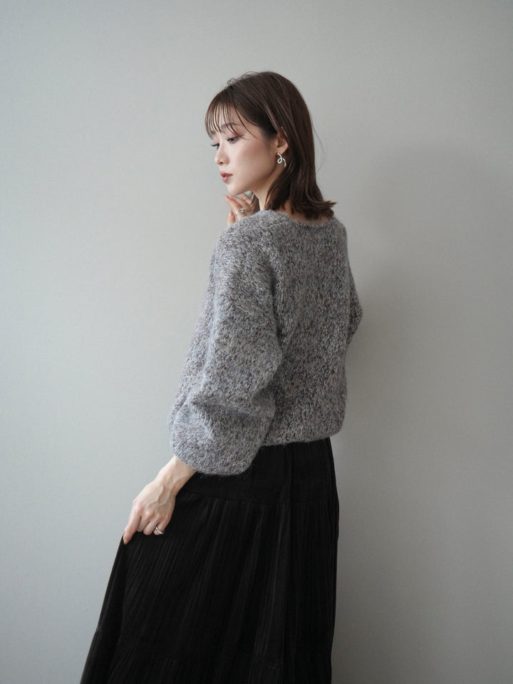 [SET]Vネックミックスヤーンニットプルオーバー+Vネックミックスヤーンニットプルオーバー(2set)