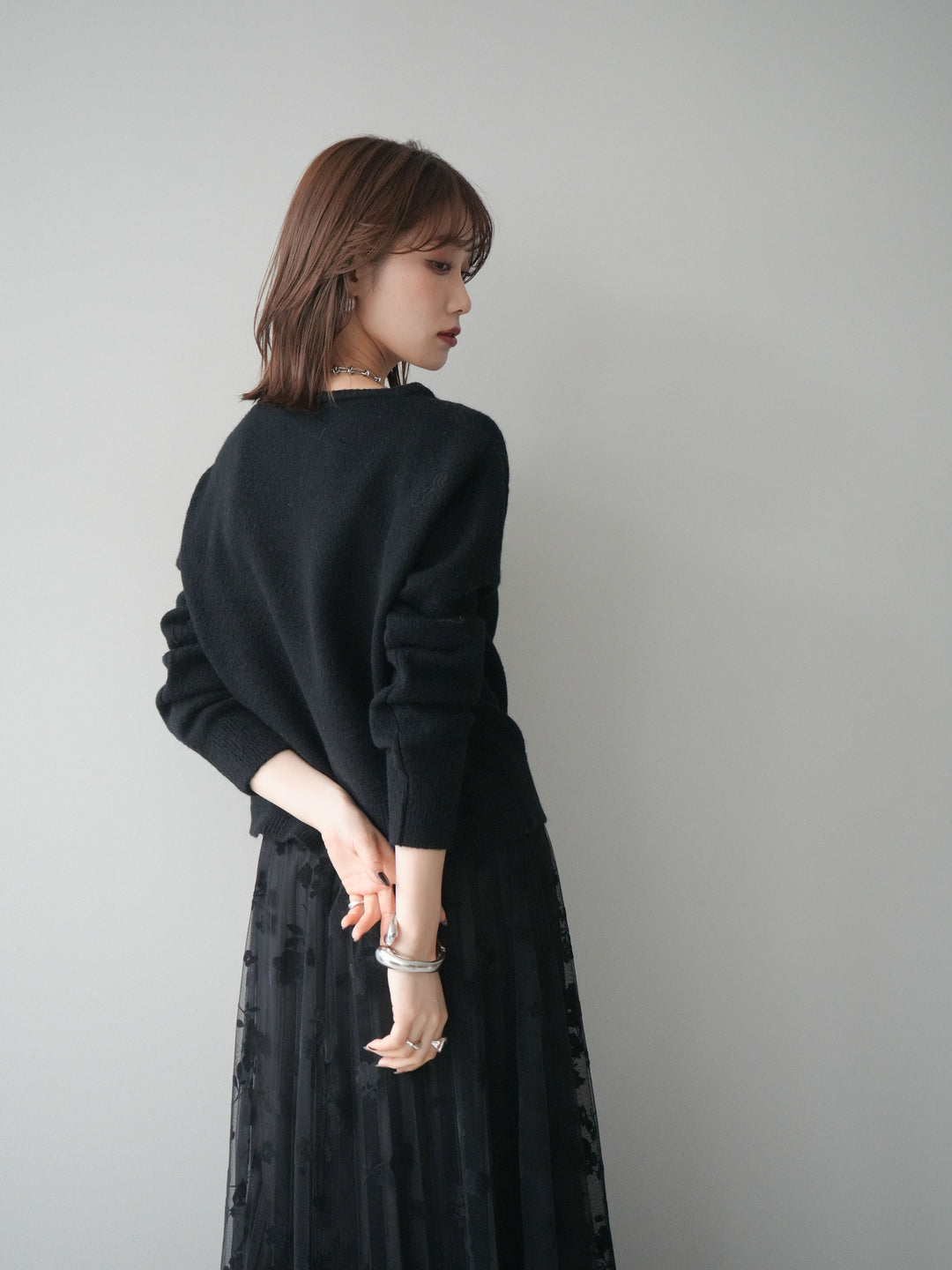 [SET]アンティークボタンニットカーディガン+アンティークボタンニットカーディガン(2set)