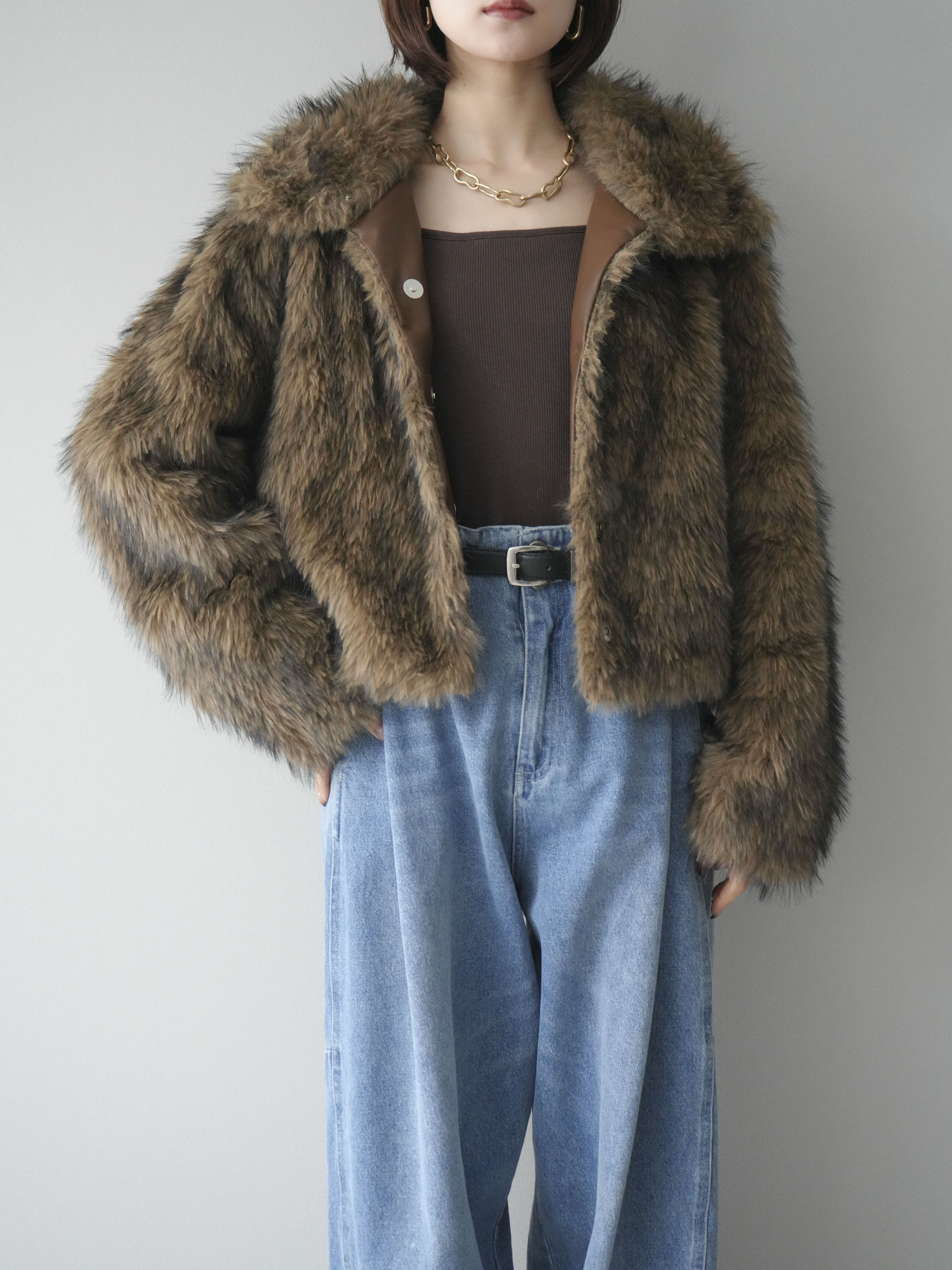 予約]MIXファースタンドネックショートジャケット/camel – Lumier