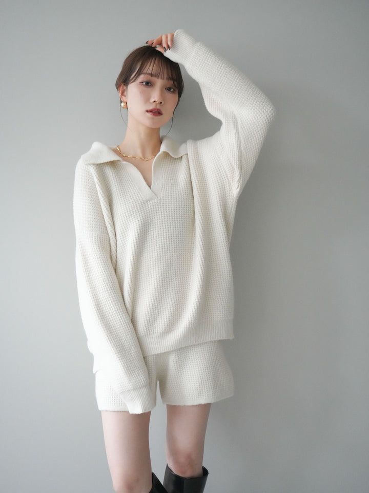 [SET]ポロニットプルオーバー＆ショートパンツSET UP+選べるアクセセット(2set)