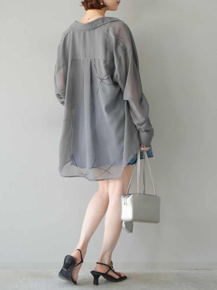 【預購】寬鬆半身牛仔褲/藍色