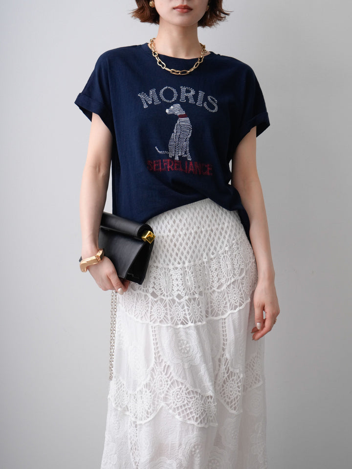 [SET]ドッグエンブロイダリーTEE+選べるアクセセット(2set)