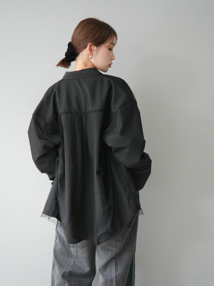 [予約]サイドラインストライプワイドパンツ/チャコール