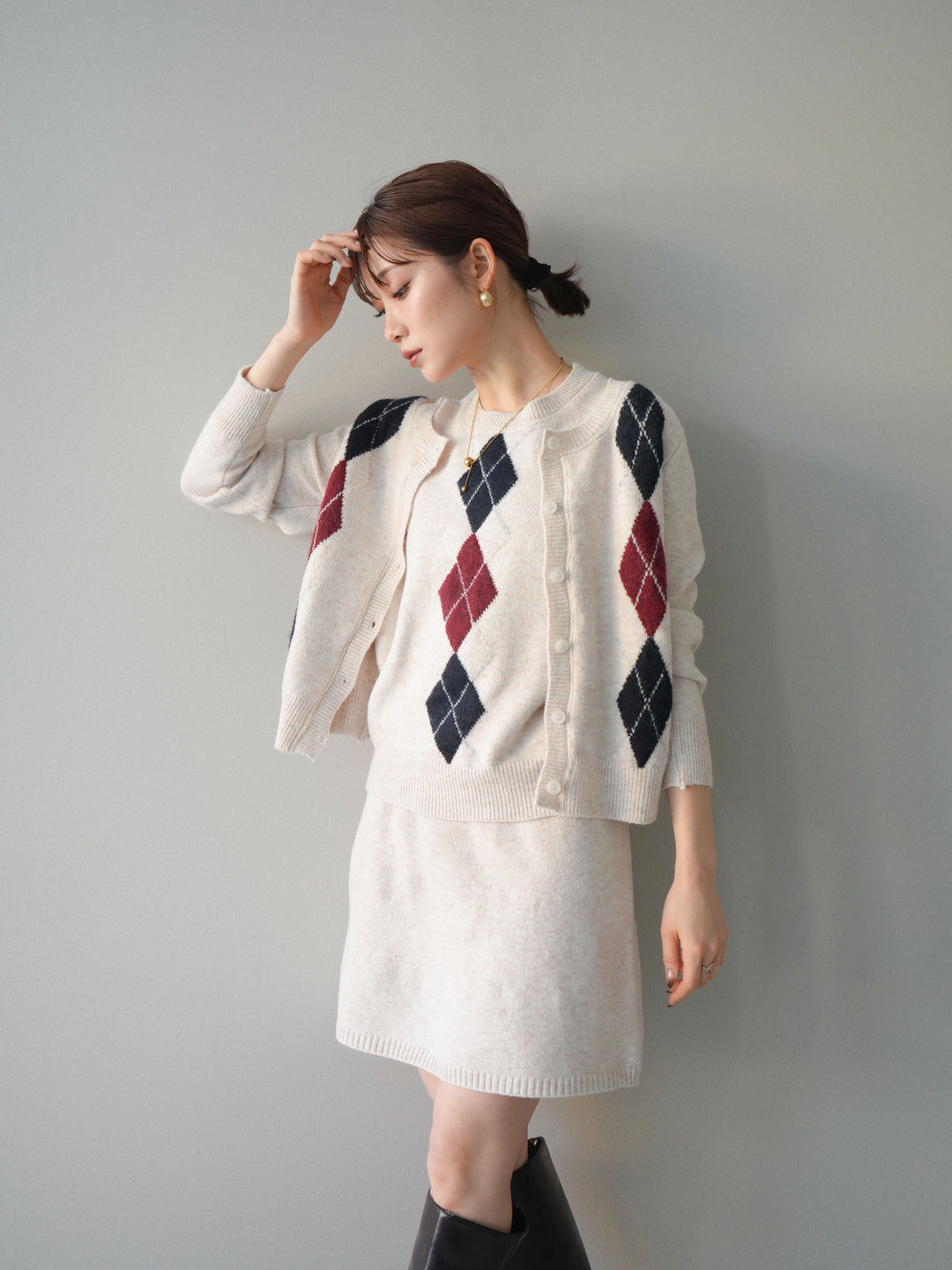 [SET]アーガイル柄3ピースSET UP(2set)