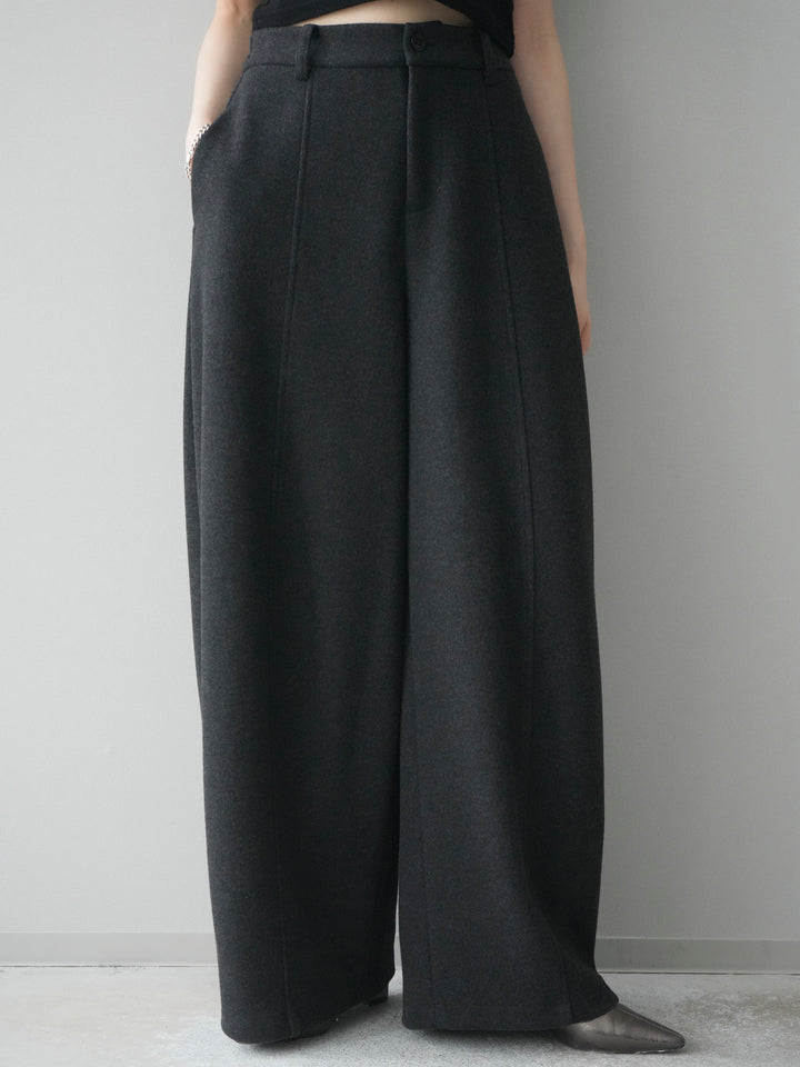 [予約]ウールタッチカーブパンツ/darkgray